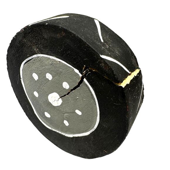 Delbert Buck Navajo Folk Art Wood Carving-Woman and John Deere Tractor-Signed - Picture 11 of 11